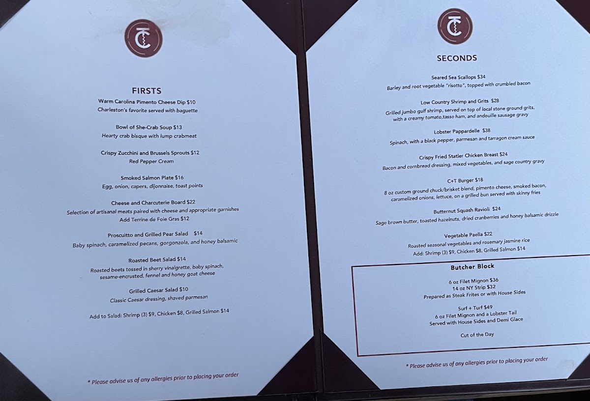 Menu Cork + Table Kitchen And Bar-1